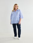 Studio Curve Cotton Broderie Bell Shirt, Periwinkle product photo View 03 S