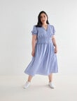 Studio Curve Striped Summer Dress, Blue product photo View 03 S