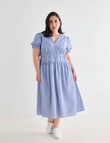 Studio Curve Striped Summer Dress, Blue product photo View 07 S