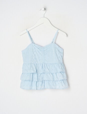 Switch Peyton Emb Ruffle Cami, Light Cornflower product photo
