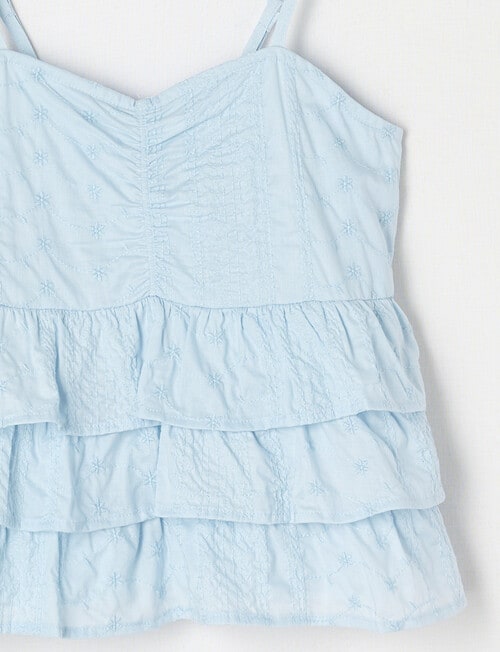 Switch Peyton Emb Ruffle Cami, Light Cornflower product photo View 02 L