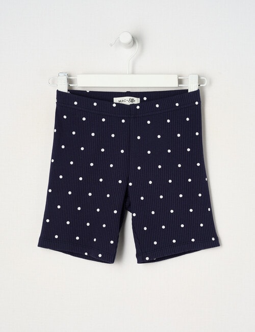 Mac & Ellie Spot Rib Bike Short, Navy product photo