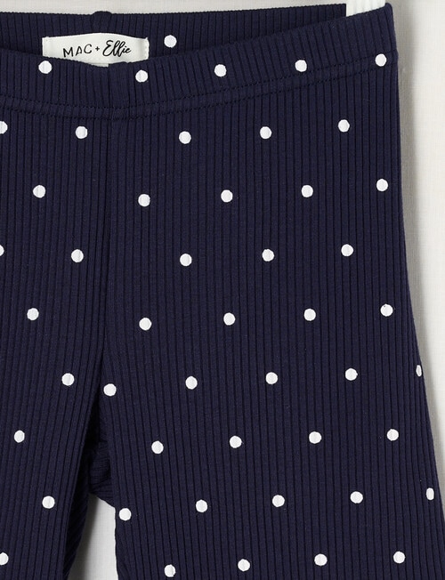 Mac & Ellie Spot Rib Bike Short, Navy product photo View 02 L