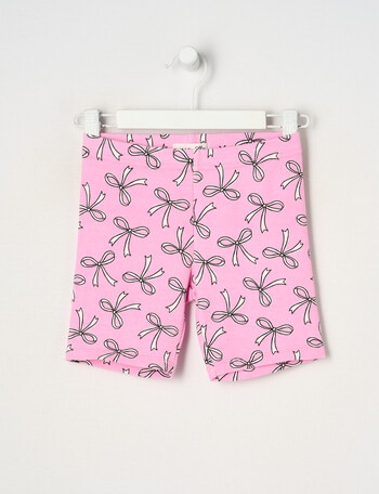 Mac & Ellie Bows Rib Bike Short, Candy Pink product photo