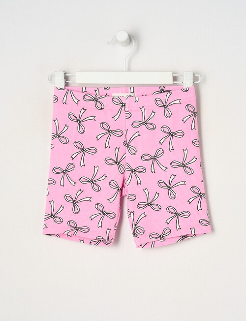 Mac & Ellie Bows Rib Bike Short, Candy Pink product photo