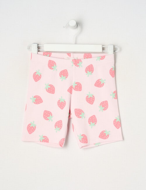 Mac & Ellie Strawberries Rib Bike Short, Blush product photo