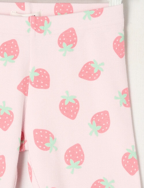 Mac & Ellie Strawberries Rib Bike Short, Blush product photo View 02 L