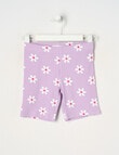 Mac & Ellie Daisy Rib Bike Short, Lilac product photo