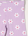 Mac & Ellie Daisy Rib Bike Short, Lilac product photo View 02 S