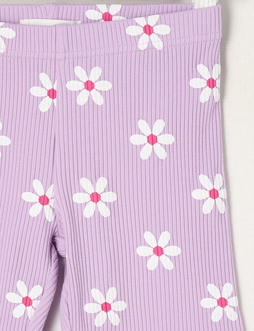 Mac & Ellie Daisy Rib Bike Short, Lilac product photo View 02 L
