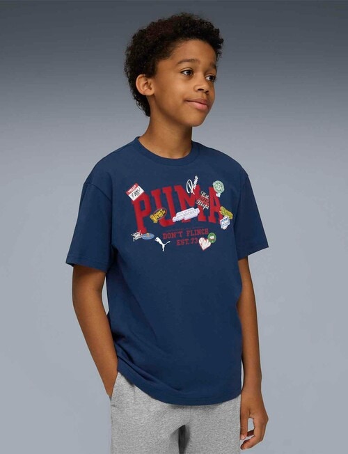 Puma Basketball Hooper Short Sleeve Tee, Persian Blue product photo View 03 L