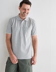 Chisel 2 Colour Stripe Short Sleeve Polo Shirt, Sage product photo View 05 S