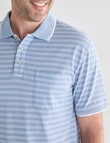 Chisel 2 Colour Short Sleeve Polo Shirt, Sky Blue product photo View 04 S
