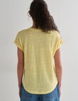 Zest Essential Linen Tee, Panna Cotta product photo View 02 S