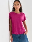 Zest Essential Linen Tee, Violet product photo