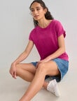 Zest Essential Linen Tee, Violet product photo View 06 S