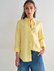 Zest Essential Linen Long Sleeve Shirt, Panna Cotta product photo View 08 S