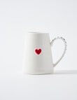 Bosa Heart Milk Jug, Cream & Blue product photo