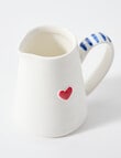 Bosa Heart Milk Jug, Cream & Blue product photo View 02 S