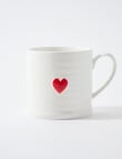 Bosa Heart Mug, 12cm, Cream & Blue product photo
