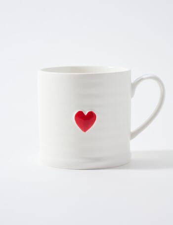 Bosa Heart Mug, 12cm, Cream & Blue product photo