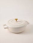 Gather Elementopia Ceramic Shallow Casserole, Cream, 3.5L product photo