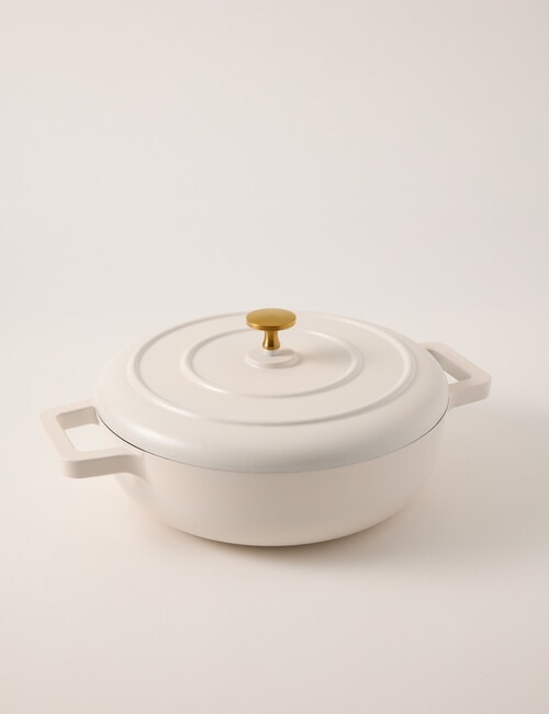 Gather Elementopia Ceramic Shallow Casserole, Cream, 3.5L product photo