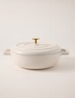 Gather Elementopia Ceramic Shallow Casserole, Cream, 3.5L product photo View 02 S