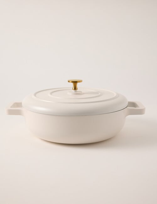 Gather Elementopia Ceramic Shallow Casserole, Cream, 3.5L product photo View 02 L