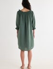 Zest Linen Shirred Dress, Kelp product photo View 02 S