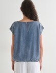 Zest Draw Hem Top, Chambray product photo View 02 S