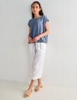 Zest Draw Hem Top, Chambray product photo View 06 S