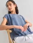 Zest Draw Hem Top, Chambray product photo View 08 S