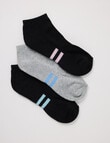 Superfit Lily Low Cut Socks, 3-Pack, Black product photo