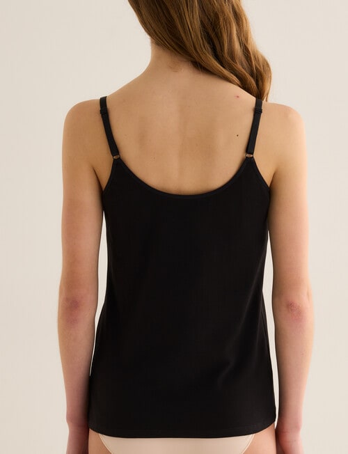 Lyric Cotton Maternity Camisole, Black product photo View 02 L