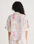 Zest Linen Boxy Shirt, Botanical Print product photo View 02 S