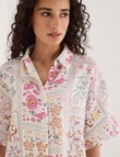 Zest Linen Boxy Shirt, Botanical Print product photo View 04 S