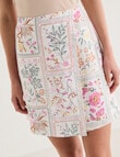 Zest Linen Wrap Skirt, Botanical Print product photo View 05 S