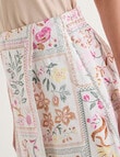 Zest Linen Wrap Skirt, Botanical Print product photo View 06 S