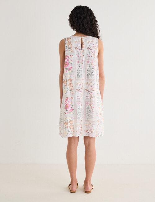 Zest Linen Swing Dress, Botanical Print product photo View 02 L