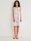 Zest Linen Swing Dress, Botanical Print product photo View 03 S