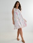 Zest Linen Swing Dress, Botanical Print product photo View 12 S