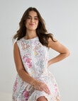 Zest Linen Swing Dress, Botanical Print product photo View 13 S