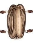 Guess Noelle II Small Multi Comp Satchel Bag, Latte Logo & Brown product photo View 03 S