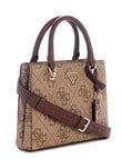 Guess Noelle II Small Multi Comp Satchel Bag, Latte Logo & Brown product photo View 04 S