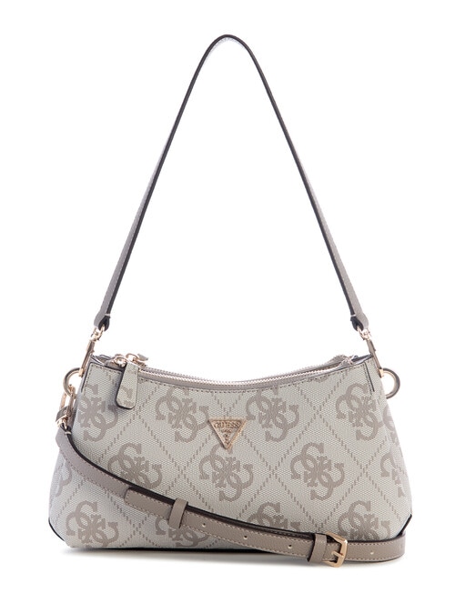 Guess Noelle II 3 Comp Shoulder Crossbody Bag, Dark Taupe Logo product photo