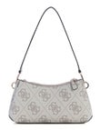 Guess Noelle II 3 Comp Shoulder Crossbody Bag, Dark Taupe Logo product photo View 02 S