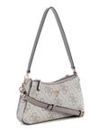 Guess Noelle II 3 Comp Shoulder Crossbody Bag, Dark Taupe Logo product photo View 04 S