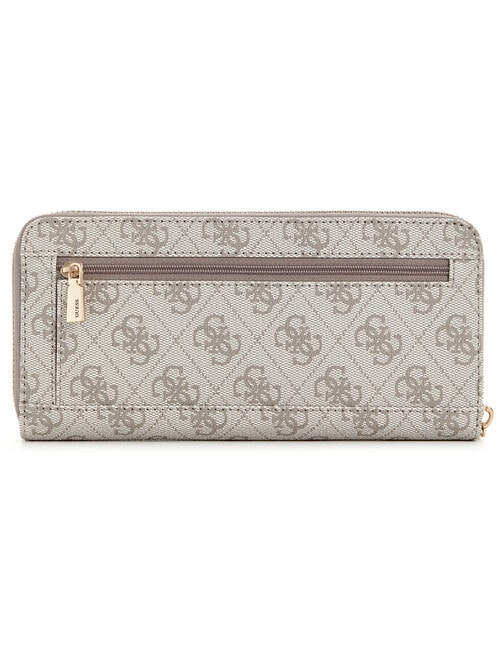 Guess Laurel II SLG Large Zip Around Wallet, Dark Taupe Logo product photo View 02 L