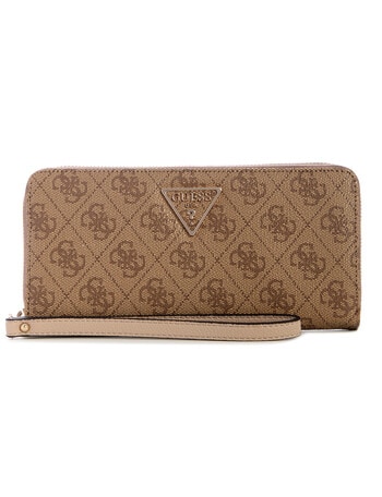 Guess Laurel II SLG Large Zip Around Wallet, Latte Logo product photo